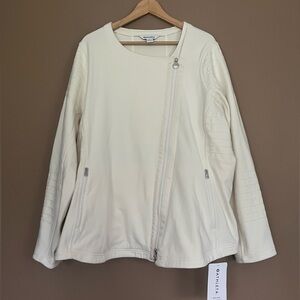 {Athleta} Moto Jacket in Cream - Womens 3X - NWT